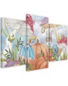 3 piece Canvas print for a child's room triptych - Little Alice in Wonderland | FEEBY
