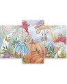 3 piece Canvas print for a child's room triptych - Little Alice in Wonderland | FEEBY