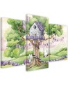 Children's picture - White rabbits tree house | FEEBY