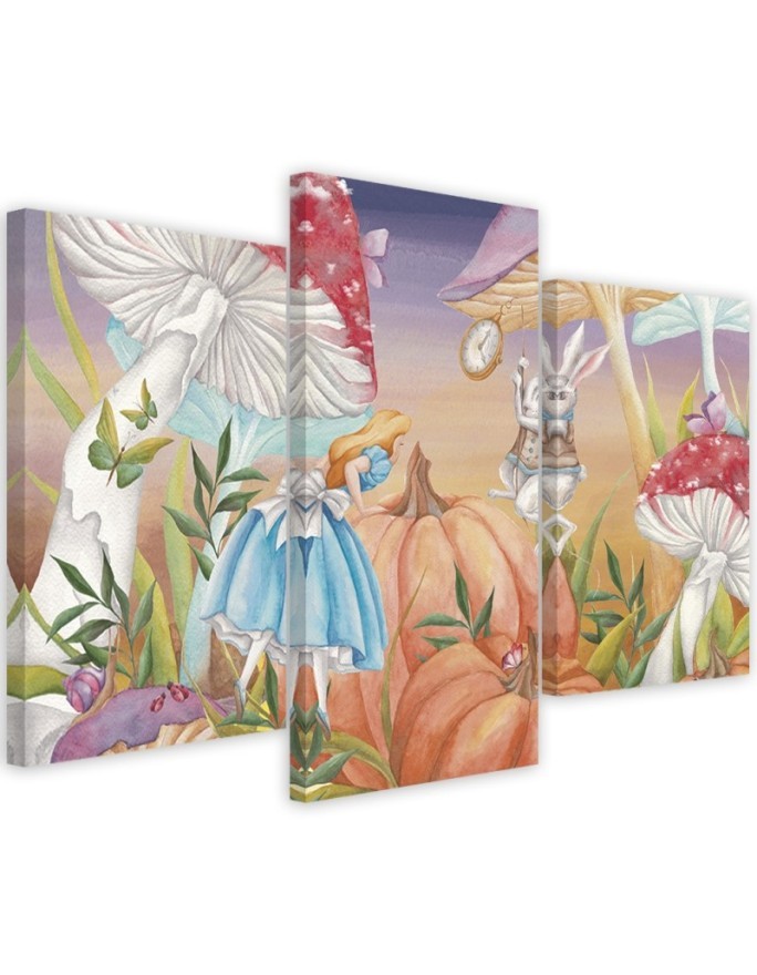 Painting for a child triptych - Little Alice in Wonderland | FEEBY