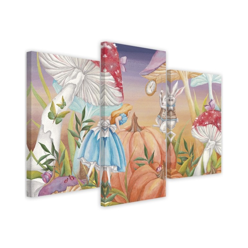 Painting for a child triptych - Little Alice in Wonderland | FEEBY