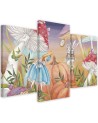 Painting for a child triptych - Little Alice in Wonderland | FEEBY