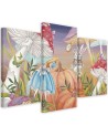 Painting for children triptych - Little Alice in the wonderland | FEEBY