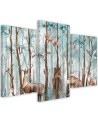 Painting on canvas for children - Forest animals deer bear fox | FEEBY