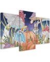Painting for children triptych - Little Alice in Wonderland | FEEBY
