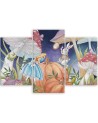 Painting for children triptych - Little Alice in Wonderland | FEEBY