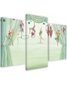Painting for children's room triptych - Circus acrobats | FEEBY