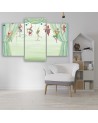 Painting for children's room triptych - Circus acrobats | FEEBY