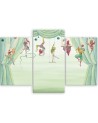 Painting for children's room triptych - Circus acrobats | FEEBY