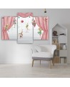 Canvas print for a child's room triptych - Circus acrobats | FEEBY