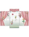 Canvas print for a child's bedroom triptych - Circus acrobats | FEEBY