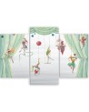 Canvas print for a child's bedroom triptych - Circus acrobats | FEEBY