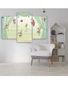 Canvas print for a child's bedroom triptych - Circus acrobats | FEEBY