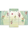 Canvas print for a child's bedroom triptych - Circus acrobats | FEEBY