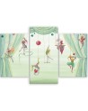 Canvas print for a child's room triptych - Circus acrobats | FEEBY
