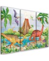Canvas print for a child's room 3 parts - Dinosaurs at the lake | FEEBY