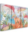 Painting for a child's room triptych - Little Alice in the wonderland | FEEBY