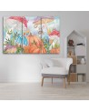 Painting for a child's room triptych - Little Alice in the wonderland | FEEBY