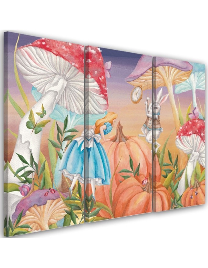 Painting for a child triptych - Little Alice in Wonderland | FEEBY