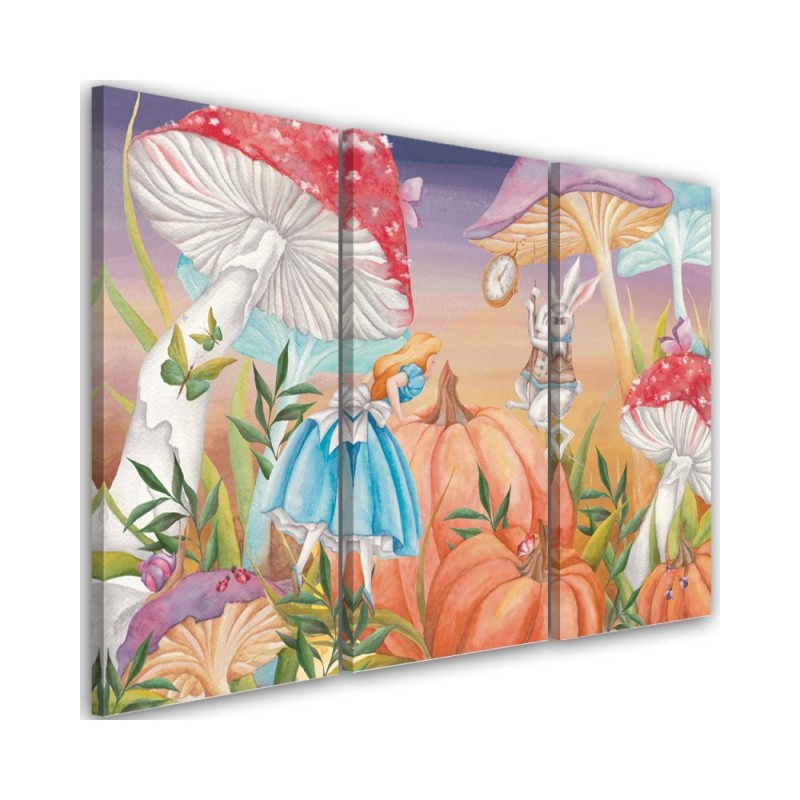Painting for a child triptych - Little Alice in Wonderland | FEEBY