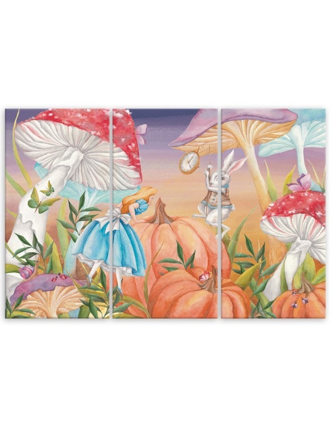 Painting for a child triptych - Little Alice in Wonderland | FEEBY