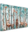 Children's triptych painting - Forest animals deer bear fox | FEEBY