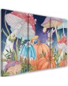 Painting for children triptych - Little Alice in Wonderland | FEEBY