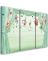 Painting for children's room triptych - Circus acrobats | FEEBY