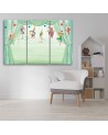 Painting for children's room triptych - Circus acrobats | FEEBY