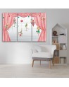 Canvas print for a child's room triptych - Circus acrobats | FEEBY