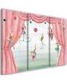 Canvas print for a child's bedroom triptych - Circus acrobats | FEEBY
