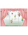 Canvas print for a child's bedroom triptych - Circus acrobats | FEEBY