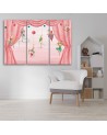 Canvas print for a child's bedroom triptych - Circus acrobats | FEEBY