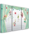 Canvas print for a child's bedroom triptych - Circus acrobats | FEEBY