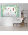 Canvas print for a child's bedroom triptych - Circus acrobats | FEEBY