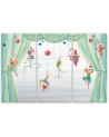 Canvas print for a child's bedroom triptych - Circus acrobats | FEEBY