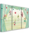 Canvas print for a child's bedroom triptych - Circus acrobats | FEEBY