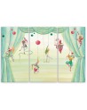 Canvas print for a child's bedroom triptych - Circus acrobats | FEEBY