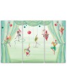 Canvas print for a child's room triptych - Circus acrobats | FEEBY