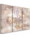 Canvas prints for children - Hot air balloon flying house and fish | FEEBY