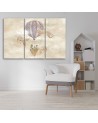For kids Canvas prints - Hot air balloon flying house and fish | FEEBY