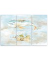 Children's triptych - Flying whale and ship | FEEBY