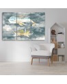 Children's triptych - Flying whale and ship | FEEBY