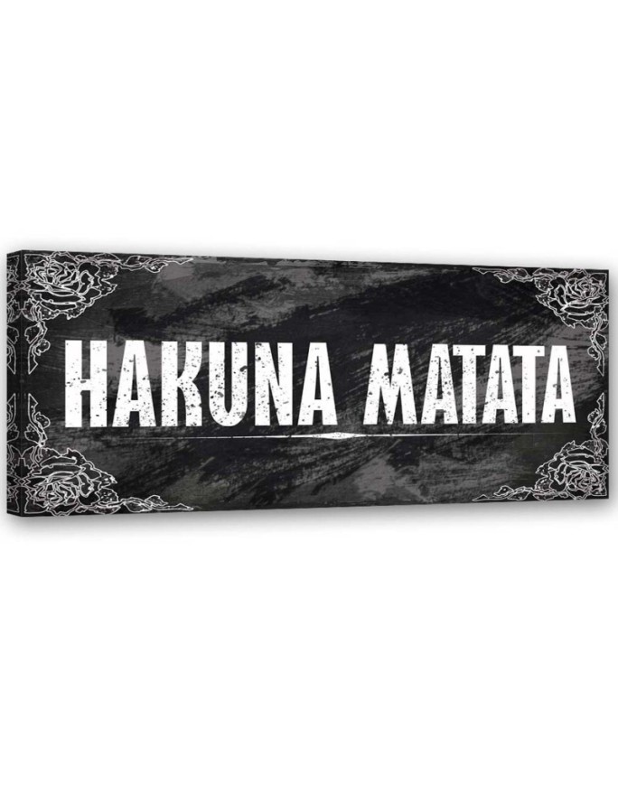 Canvas prints for teenagers panoramic - Hakuna Matata lettering The Lion King | FEEBY