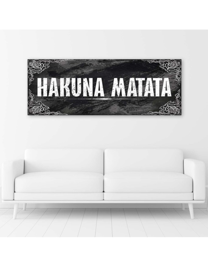 Canvas prints for teenagers panoramic - Hakuna Matata lettering The Lion King | FEEBY