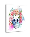 Canvas prints for teenager modern - Painted skull in flowers | FEEBY