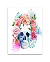 Canvas prints for teenager modern - Painted skull in flowers | FEEBY