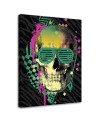 Canvas prints for teenager - Colourful skull in retro glasses | FEEBY
