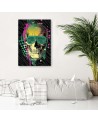 Canvas prints for teenager - Colourful skull in retro glasses | FEEBY