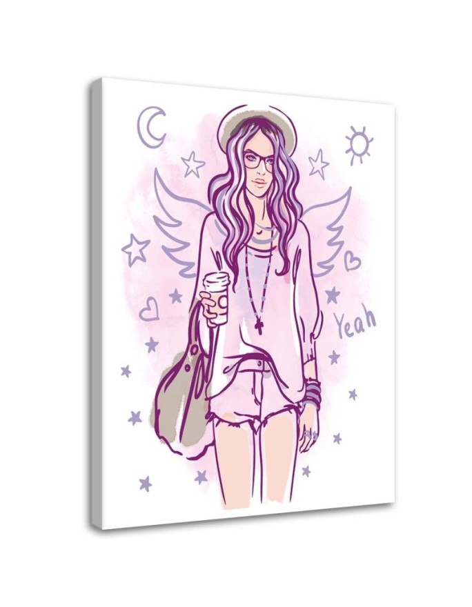 Canvas print Hipster Girl...